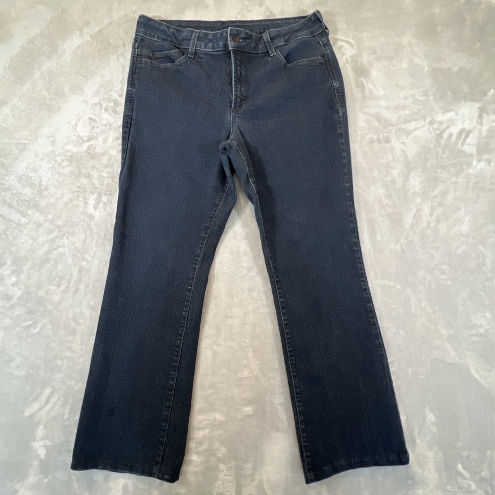 NYDJ Not Your‎ Daughters Jeans Barbara Bootcut Womens Size 14 Blue Meas. 34x27.5